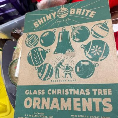 Vintage shiny Brite Christmas ornaments 