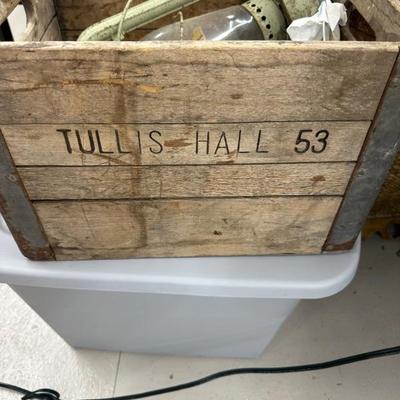 Old Tullis-Hall wooden box