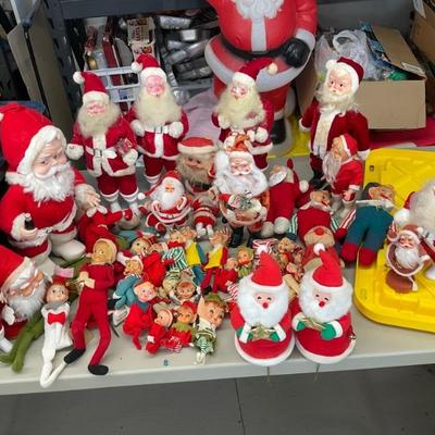 Vintage Santaâ€™s and pixies/elves