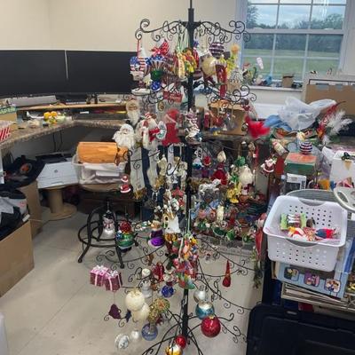 Tons of themed Christmas ornaments 