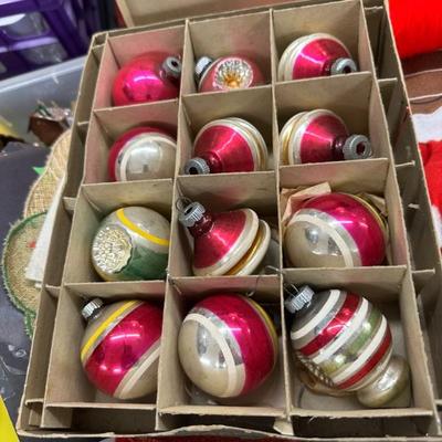 Vintage shiny Brite Christmas ornaments 