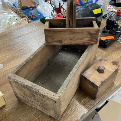 Vintage wooden boxes
