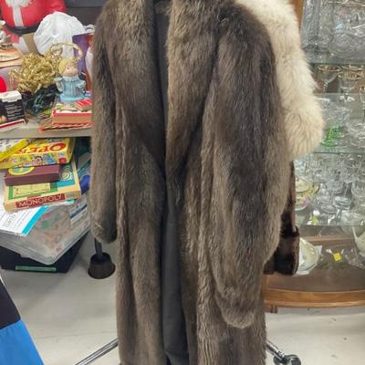 Vintage beaver fur long coat