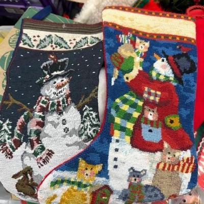 Vintage cross stitch stockings