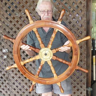 LARGE ship wheel