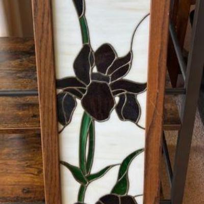 MPS034- Beautiful Framed Stain Glass Panel