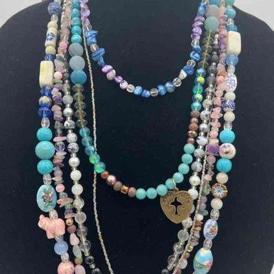 MPS104-6ea Beautiful Beaded Necklaces