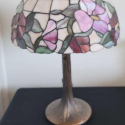 MPS014 - Vintage Tiffany Style Stained Glass Table Lamp #1