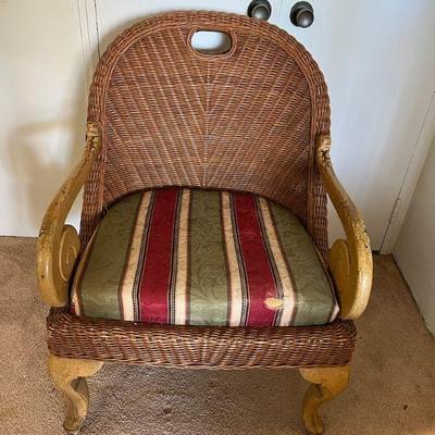 MPS010- Vintage Weaved Wicker Chair