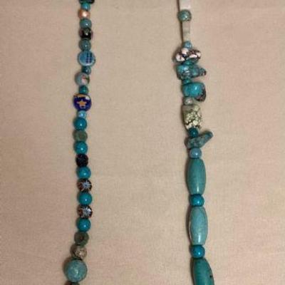 MPS200 Natural Stone Beaded Long Necklace New