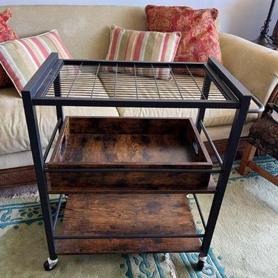 MPS026 Pressed Wood Bar Cart With Tray