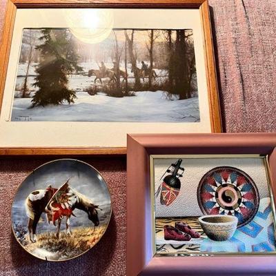 Framed Native American Art & Collector's Plate  in Southbridge, MA 01550