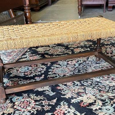 Mid-Century Woven Stool