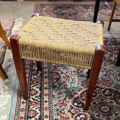 Danish Modern Rope Woven Stool
