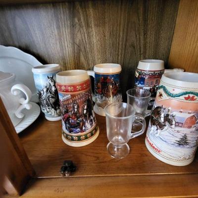 Budweiser beer stein collection 