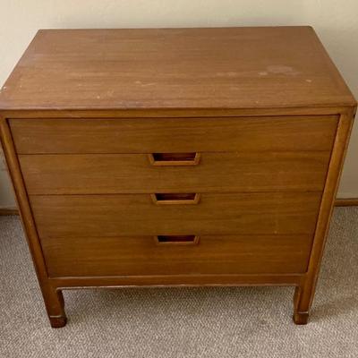 2 Mid Century Modern American 4 Drawer Walnut Dresser by Janus
