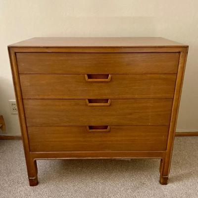 2 Mid Century Modern American 4 Drawer Walnut Dresser by Janus
