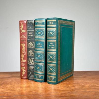 (4PC) LEATHER BOUND HARDCOVER BOOKS | All published by the International Collectors Library. Includes: - Two Years Before the Mast by...