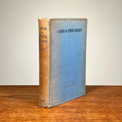 A BOOK OF JEWISH THOUGHTS - HERTZ | A Book of Jewish Thoughts by Joseph Herman Hertz, hardcover American Edition (1945). - w. 5.5 x h....