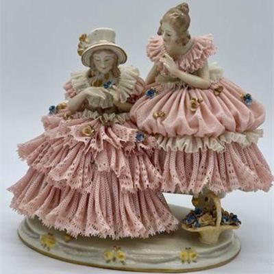 Lot 053   9 Bid(s)
Vintage Ackerman Fritze German Lace Porcelain Figures 