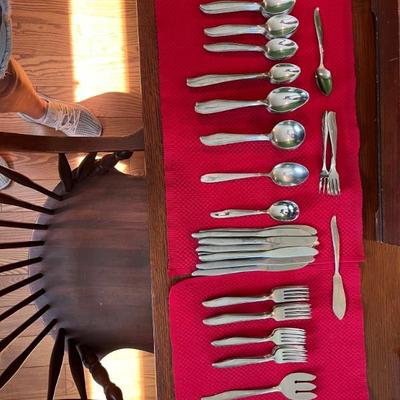 Vintage Mar-Crest Atomic Star Starburst Flatware Large Set
