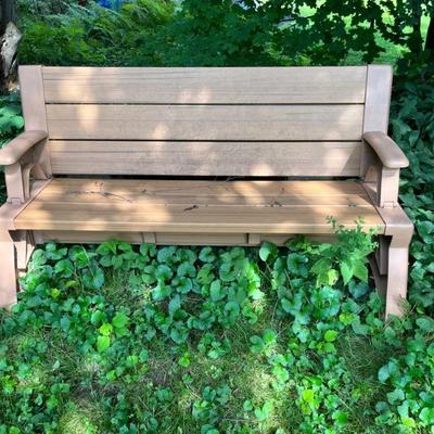 Bench that transforms into a table with one side of seating