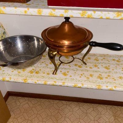 Copper and Brass Chafing Dish