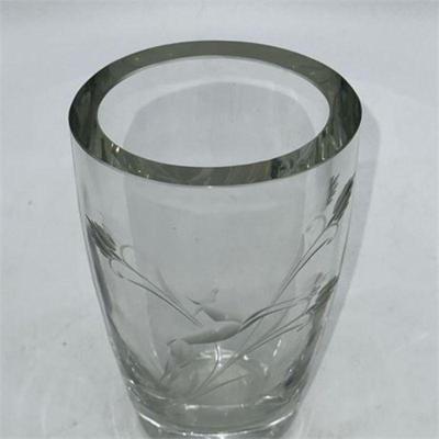 Lot 303   2 Bid(s)
Vintage Strombergshyttan Swedish Cut Engraved Deer Crystal Glass Vase