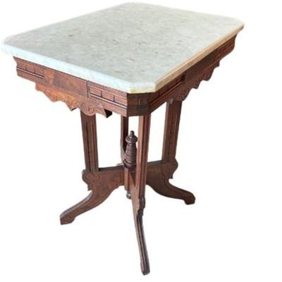 Lot 239   7 Bid(s)
Antique Eastlake Marble Top Side Table