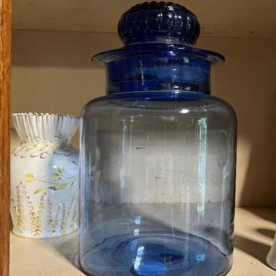 Vintage Takahashi Blue Apothecary Jar