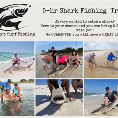 Lot 124   1 Bid(s)
5 hr Shark Surf Fishing trip for up to 6, in Florida