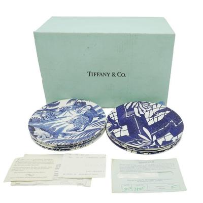 8 TIFFANY & CO PLATES BUTTERFLY + MENAGERIE