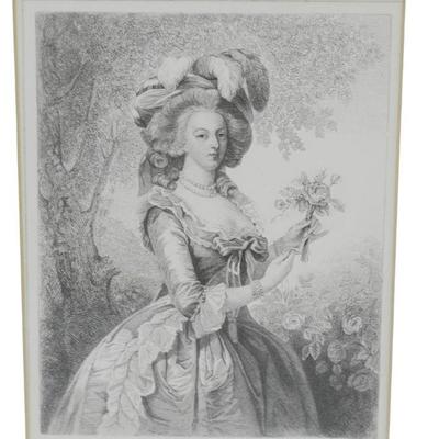 ANTIQUE MARIE ANTOINETTE PRINT