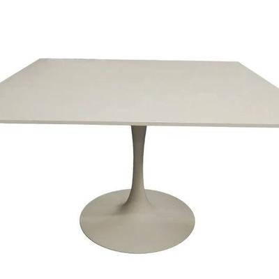 EERO SAARINEN STYLE WHITE TULIP TABLE