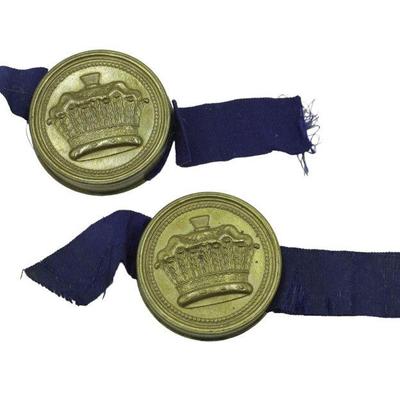 ANTIQUE PAIR BRITISH ROYAL DOCUMENT SEALS