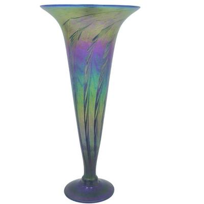 LUNDBERG STUDIOS TALL PULLED FEATHER VASE