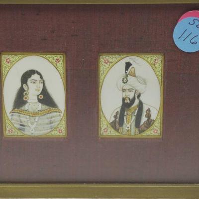 MUGHAL MINIATURE DOUBLE PORTRAIT