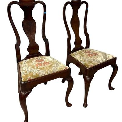 PAIR OF EXCEPTIONAL QUEEN ANNE CHAIRS