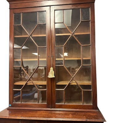 CHARLESTON ANTIQUE TALL BUREAU BOOKCASE