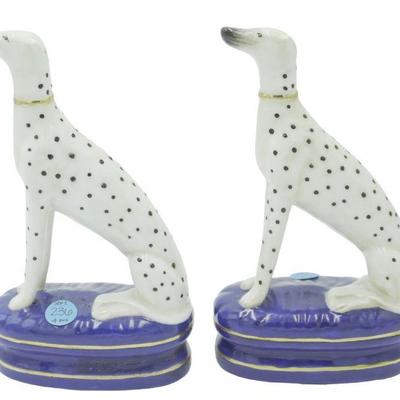 STAFFORDSHIRE POTTERY LOT OF DALMATION FIGURINES
