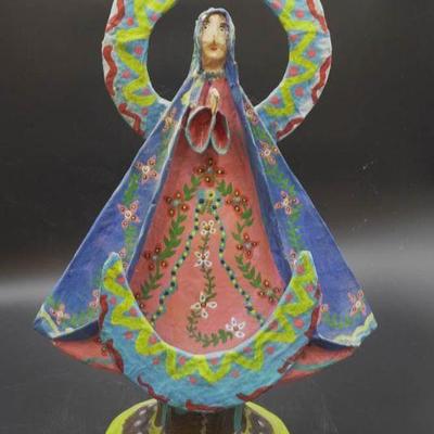 VINTAGE PAPER MACHE VIRGIN TAPALPA JALISCO