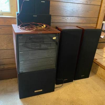 7-piece Sony Stereo System w/Surround Sound.Speakers 
Sony Surround Sound System.