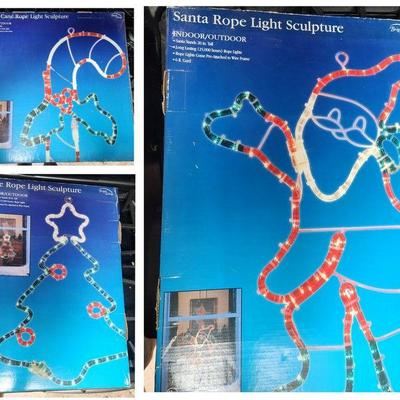 Lighted Holiday window art