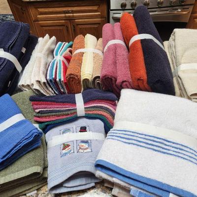 LOads of towels and washcloths