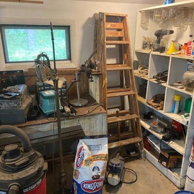 Garage tools, ladders
