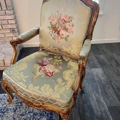 Gorgeous queens anne chair - newly recovered - a MUST HAVE ! 