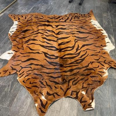 Cowhide made to look like a tiger 
