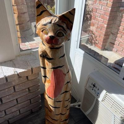 Tall  cat statue 