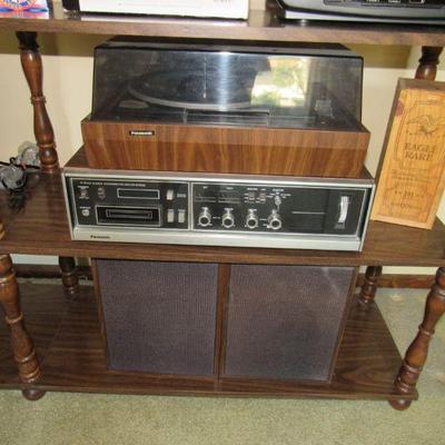 Panasonic turntable and receiver with 8 track