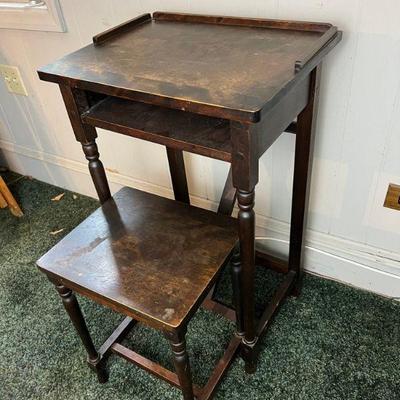 Antique Telephone Table & Seat